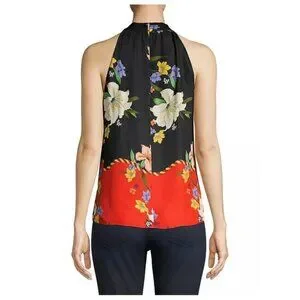 Top Haltère Kobi Halperin Carine En Soie Mélangée Imprimé Floral - Taille XS, Neuf Avec étiquettes